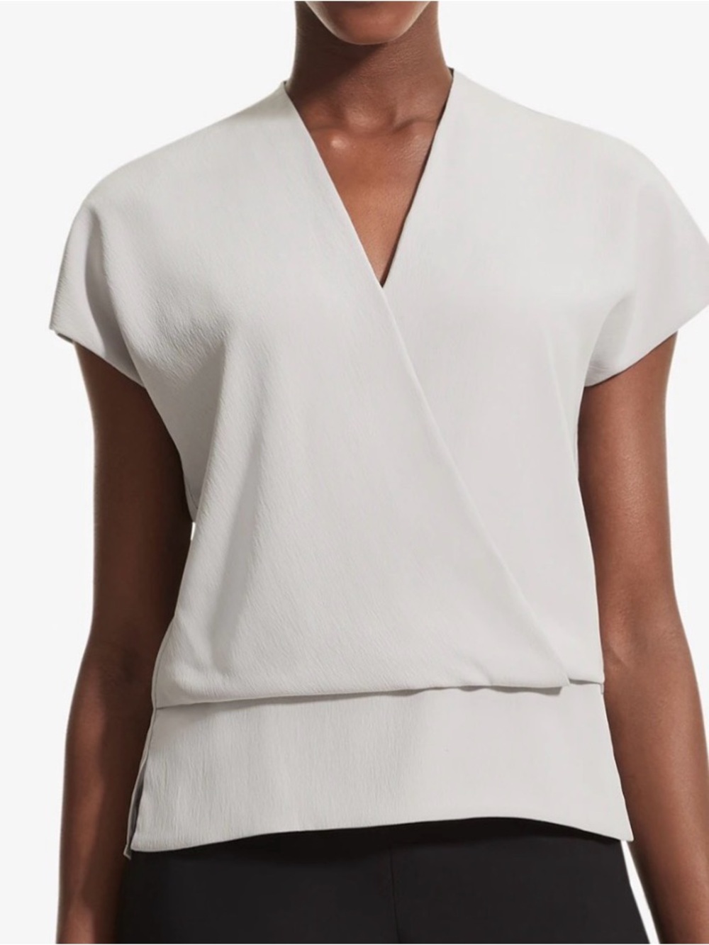 MM Lafleur Dusty Lilac Wrap-Style Blouse
